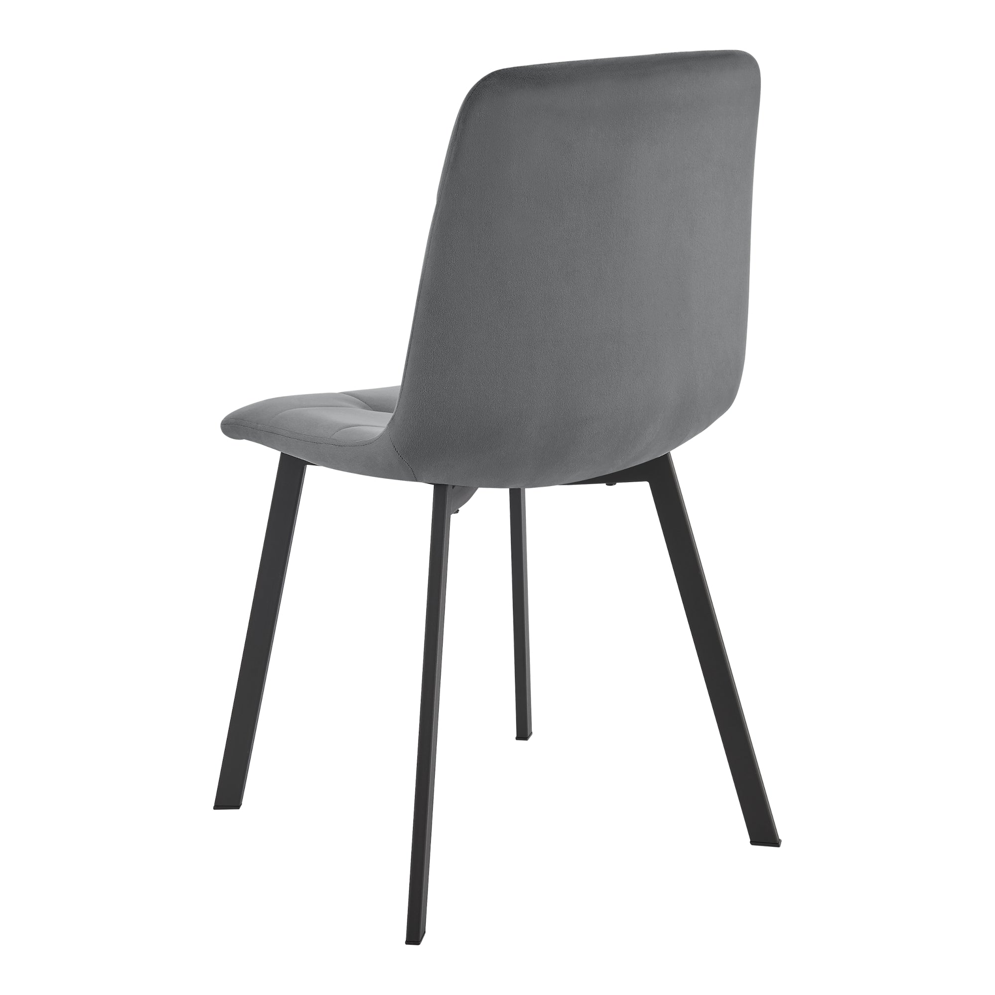 Set di 2 Sedie Lexnitz da Sala Pranzo Effetto Velluto - Grigio scuro [en.casa]