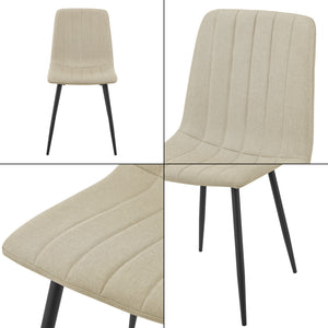 Set di 2 Sedie Elsern da Sala Pranzo - Beige [en.casa]