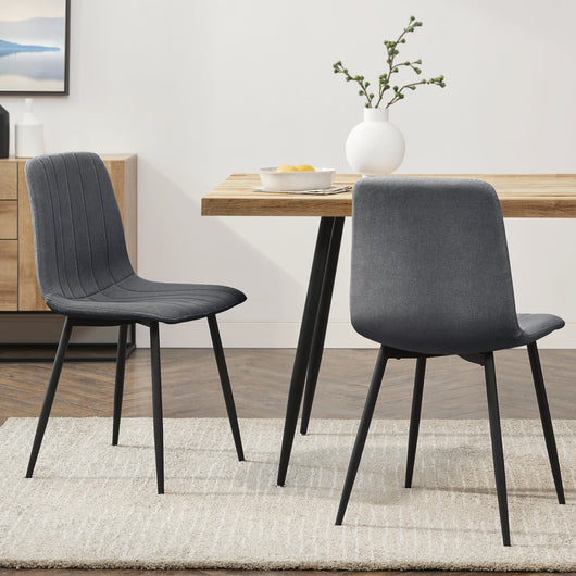 Set di 2 Sedie Elsern da Sala Pranzo - Grigio Chiaro [en.casa]