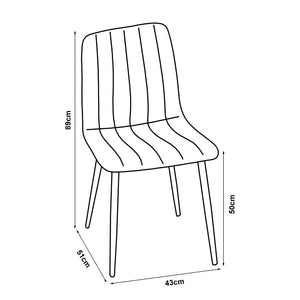 Set di 2 Sedie Elsern da Sala Pranzo - Nero [en.casa]