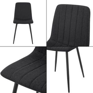 Set di 2 Sedie Elsern da Sala Pranzo - Nero [en.casa]