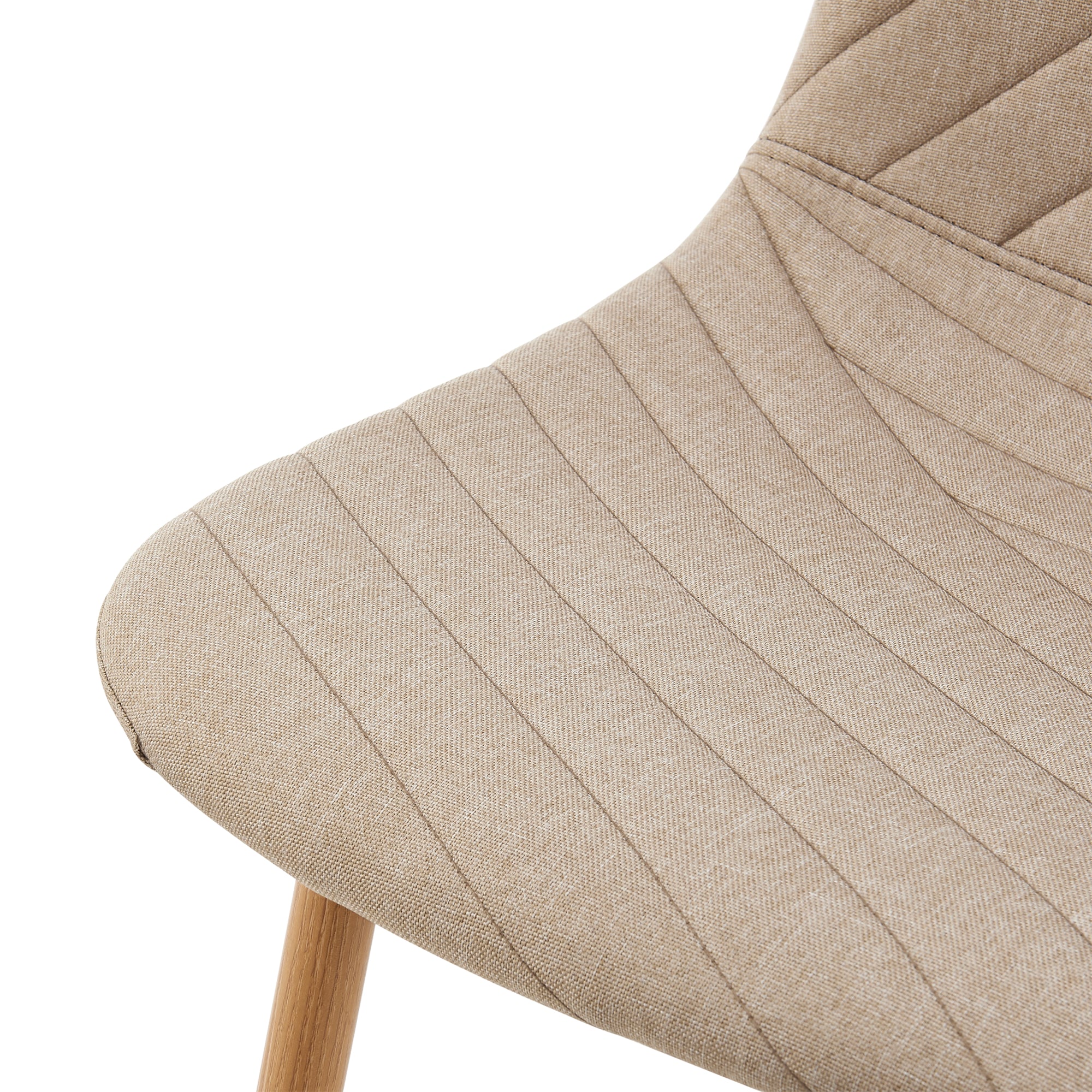 Set Köfering 4 Sedie da Sala Pranzo con Cuciture Decorative - Marrone Chiaro [en.casa]