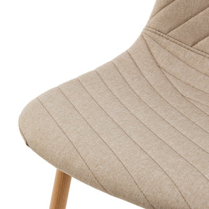 Set Köfering 4 Sedie da Sala Pranzo con Cuciture Decorative - Marrone Chiaro [en.casa]