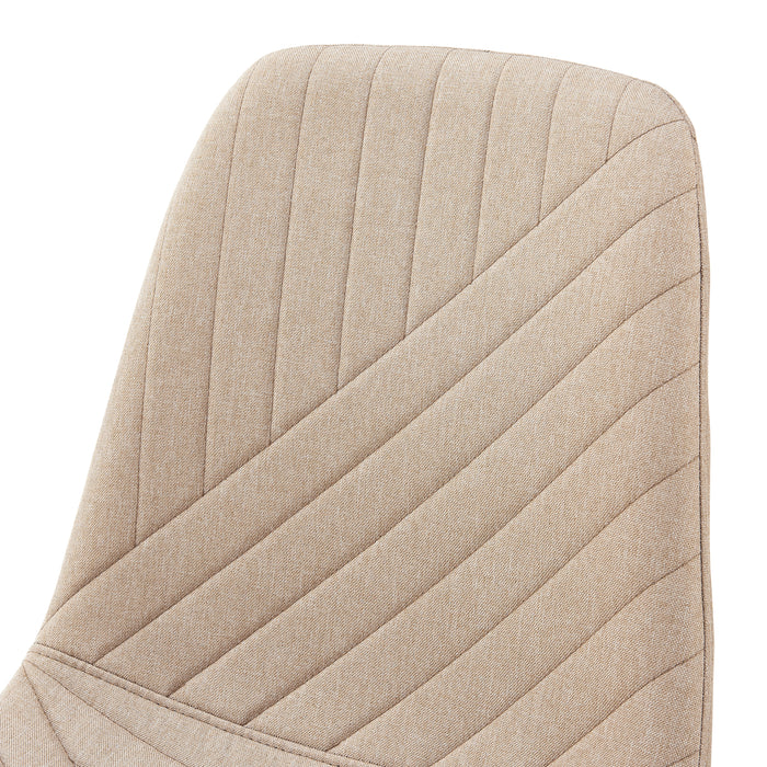 Set Köfering 4 Sedie da Sala Pranzo con Cuciture Decorative - Marrone Chiaro [en.casa]