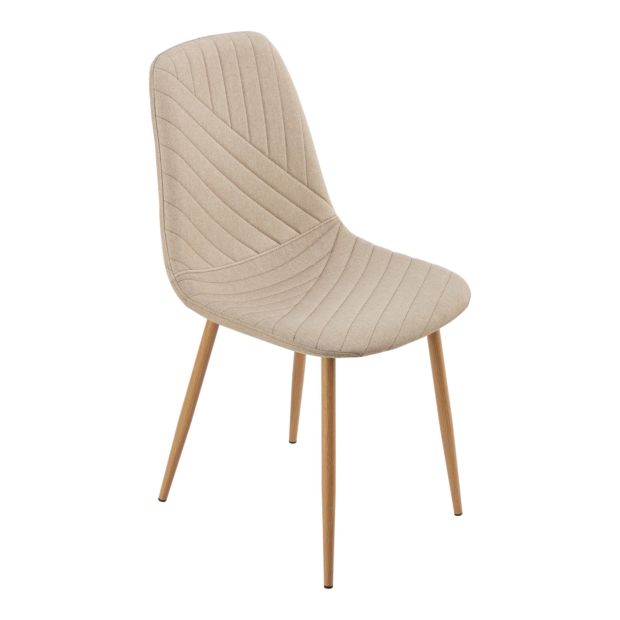 Set Köfering 4 Sedie da Sala Pranzo con Cuciture Decorative - Marrone Chiaro [en.casa]