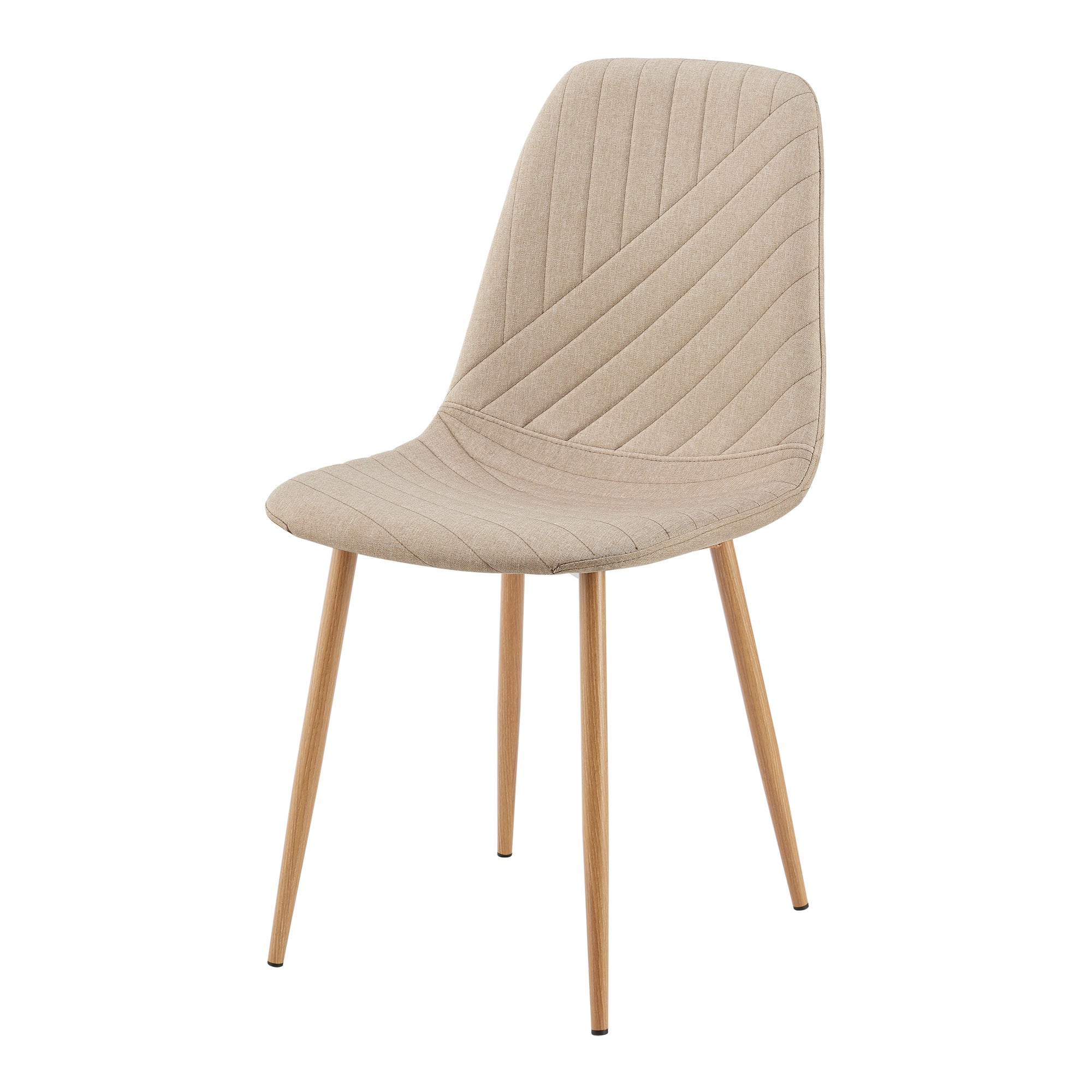 Set Köfering 4 Sedie da Sala Pranzo con Cuciture Decorative - Marrone Chiaro [en.casa]