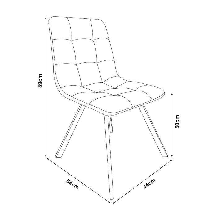 Set Lexnitz di 4 Sedie per Sala da Pranzo Imbottite in Tessuto - Grigio Scuro [en.casa]