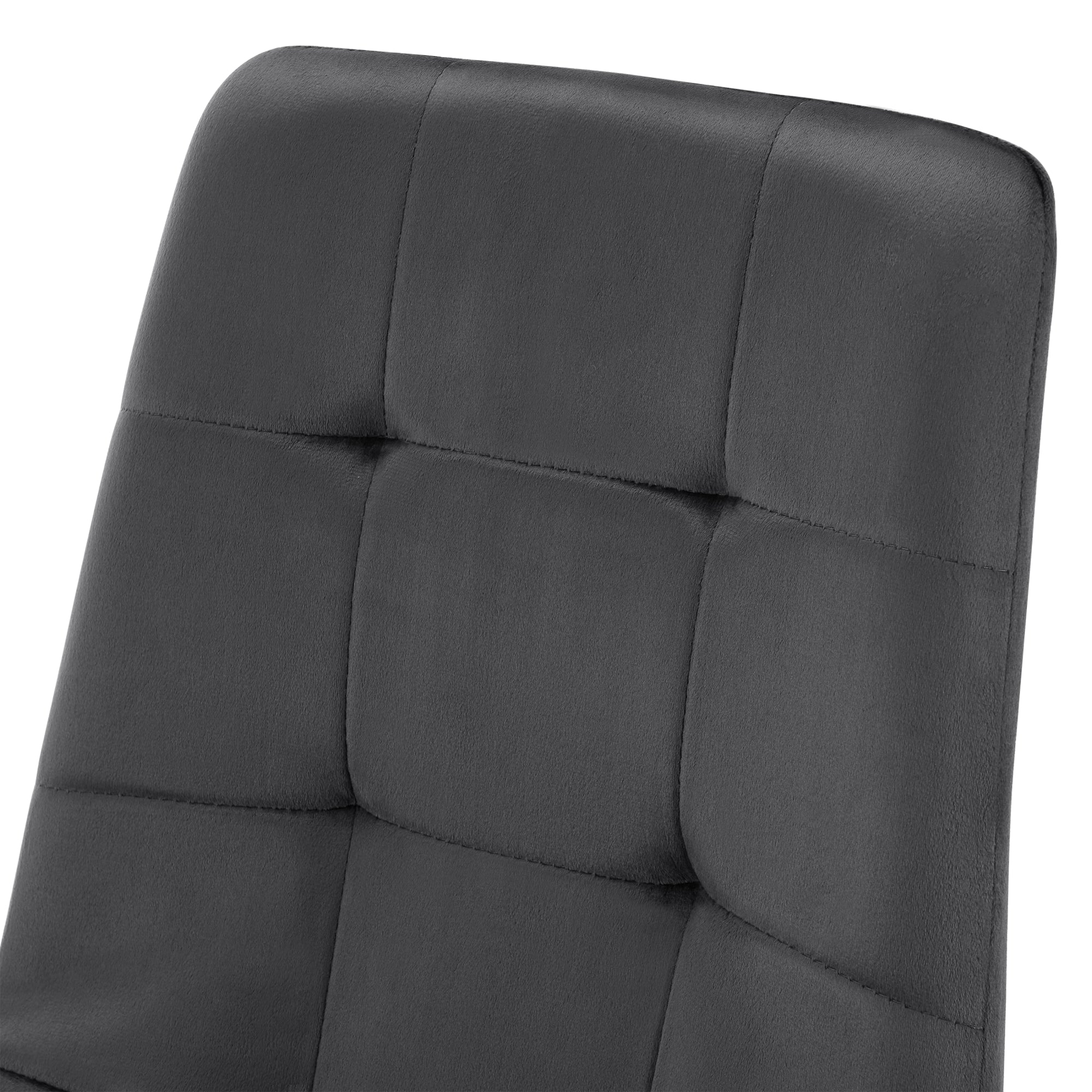 Set Lexnitz di 4 Sedie per Sala da Pranzo Imbottite in Tessuto - Grigio Scuro [en.casa]