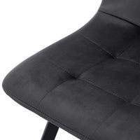 Set Lexnitz di 4 Sedie per Sala da Pranzo Imbottite in Tessuto - Grigio Scuro [en.casa]