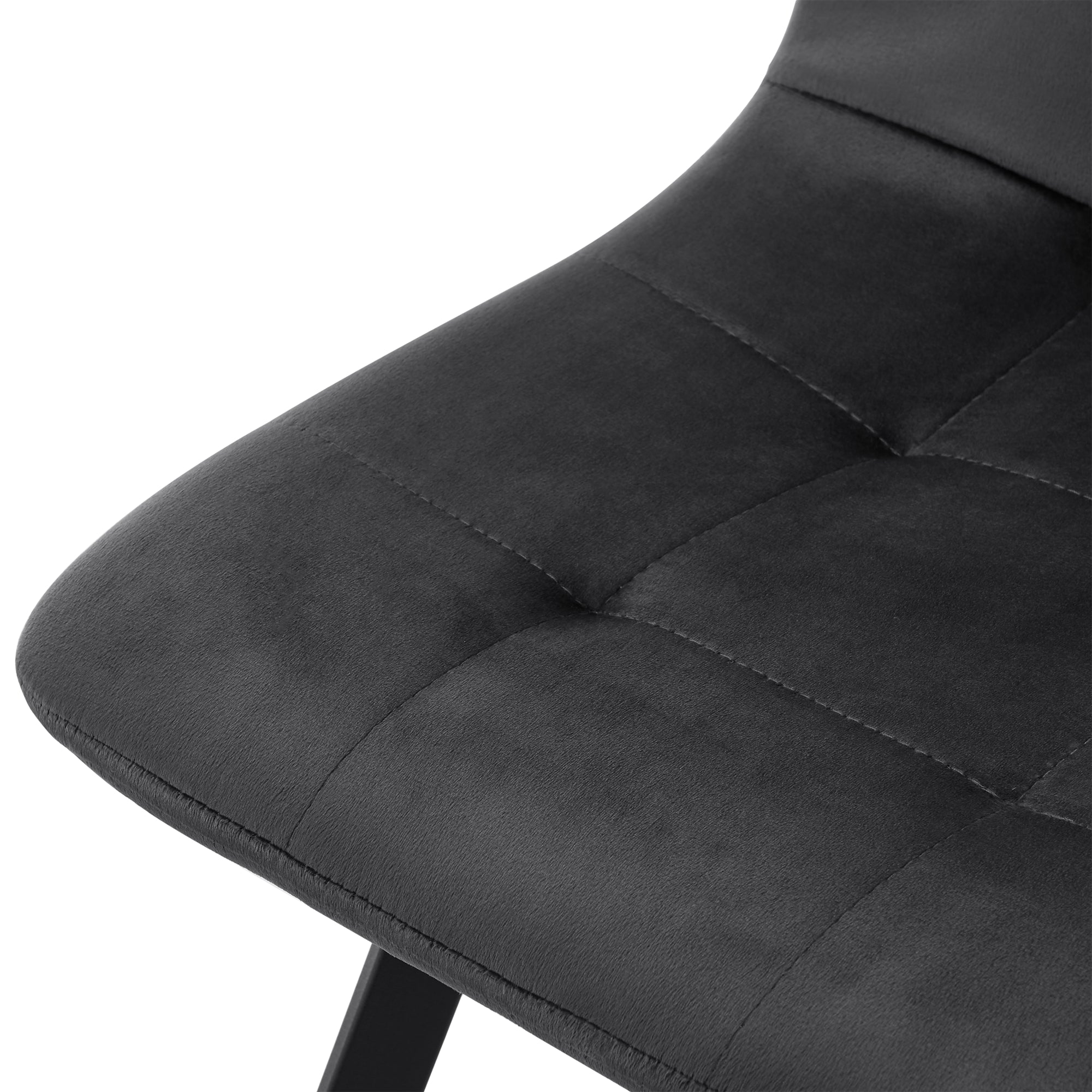 Set Lexnitz di 4 Sedie per Sala da Pranzo Imbottite in Tessuto - Grigio Scuro [en.casa]