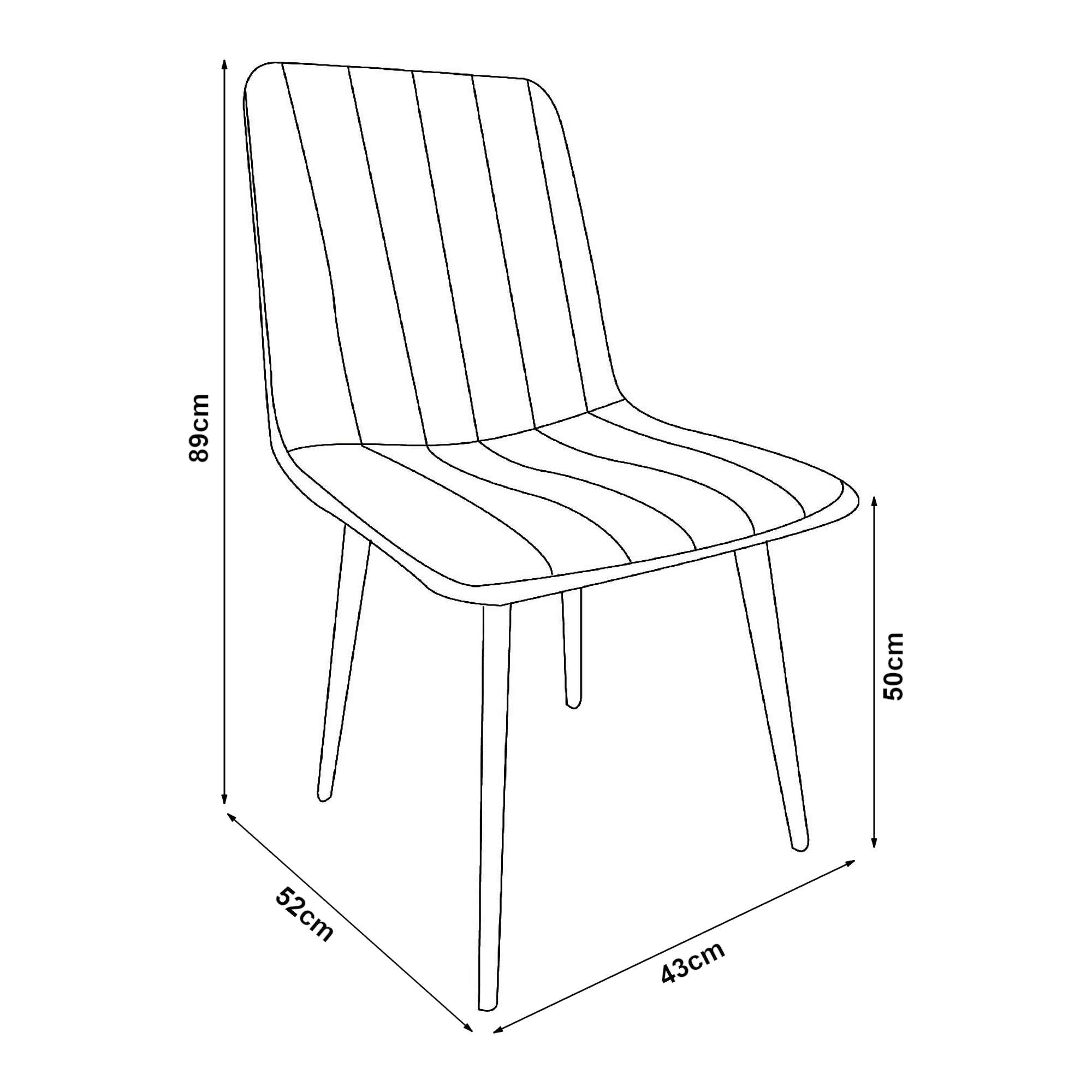 Set Elsern di 4 Sedie da Sala Pranzo Poltroncine Decorative - Nero [en.casa]
