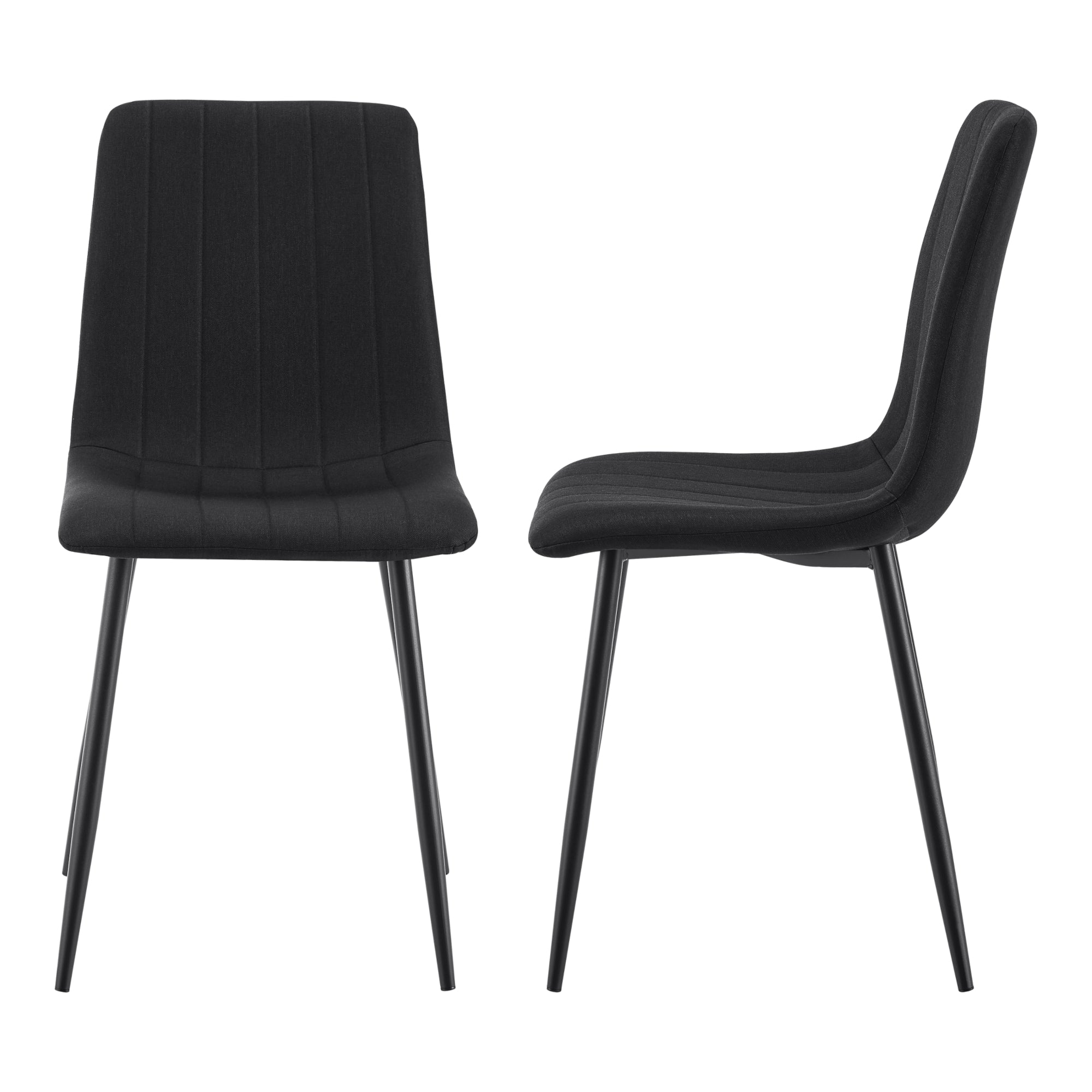 Set Elsern di 4 Sedie da Sala Pranzo Poltroncine Decorative - Nero [en.casa]