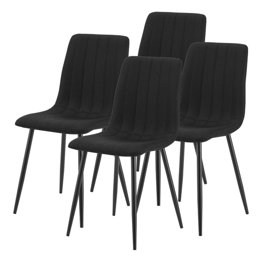 Set Elsern di 4 Sedie da Sala Pranzo Poltroncine Decorative - Nero [en.casa]