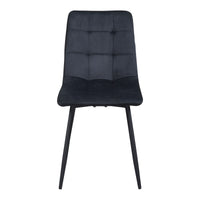 Set Lexnitz di 2 Sedie da Sala Pranzo Effetto Velluto Nero [en.casa]