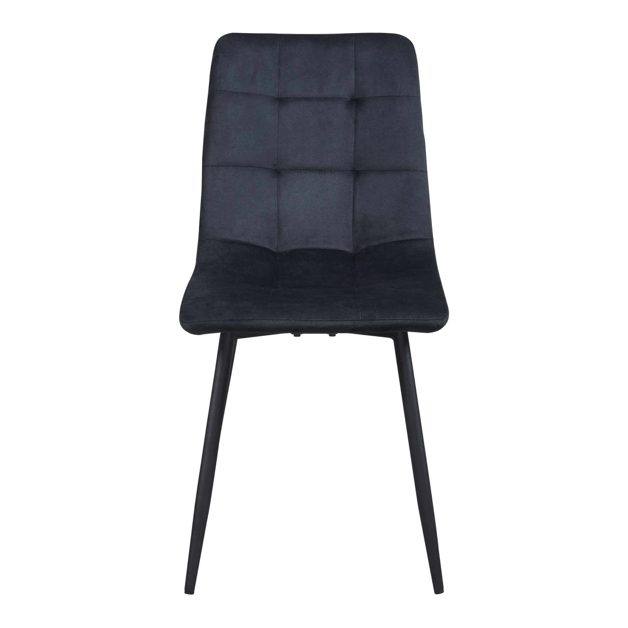 Set Lexnitz di 2 Sedie da Sala Pranzo Effetto Velluto Nero [en.casa]