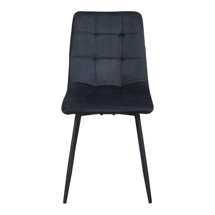 Set Lexnitz di 2 Sedie da Sala Pranzo Effetto Velluto Nero [en.casa]