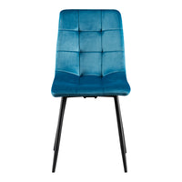 Set Lexnitz di 2 Sedie da Sala Pranzo Effetto Velluto Turchese [en.casa]