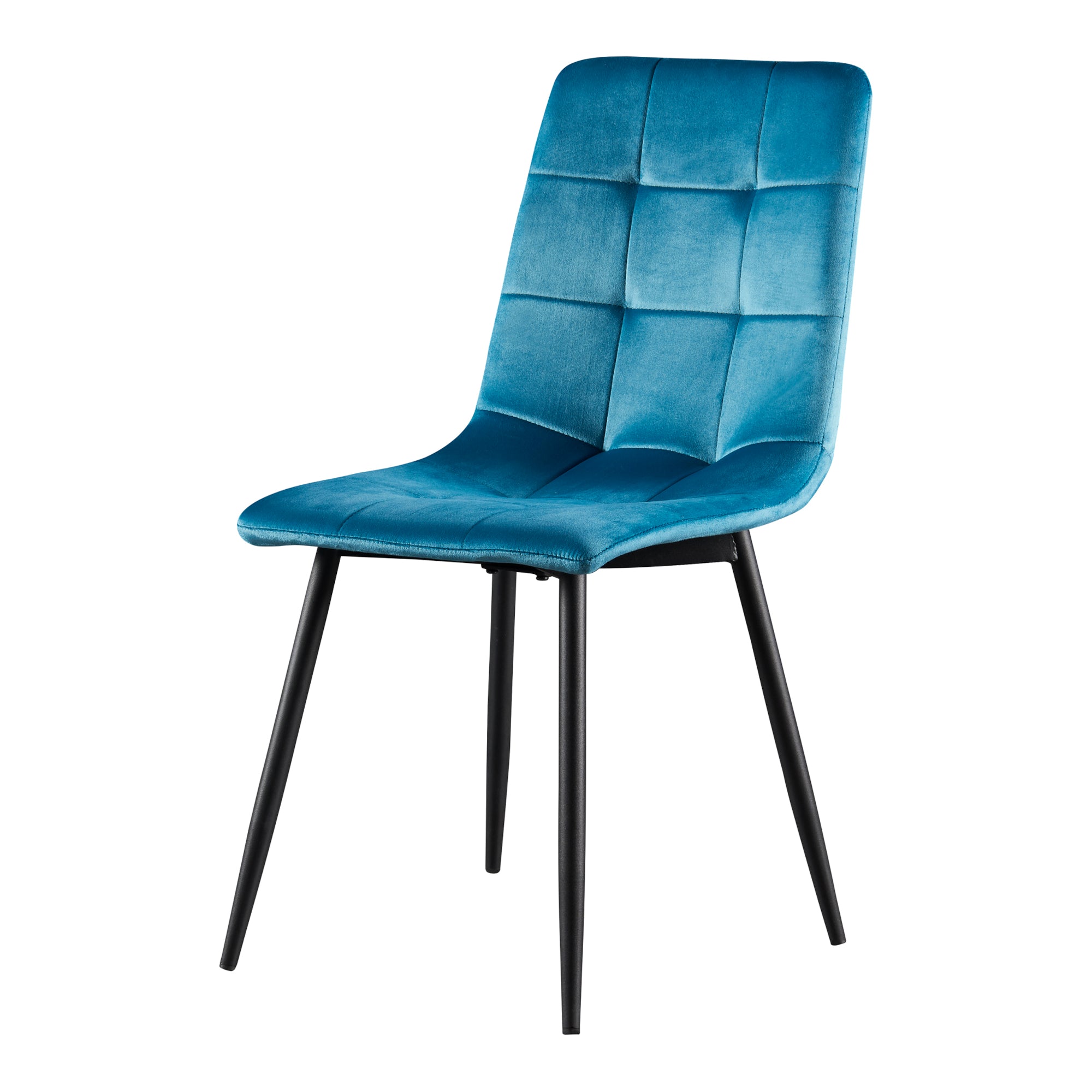 Set Lexnitz di 2 Sedie da Sala Pranzo Effetto Velluto Turchese [en.casa]