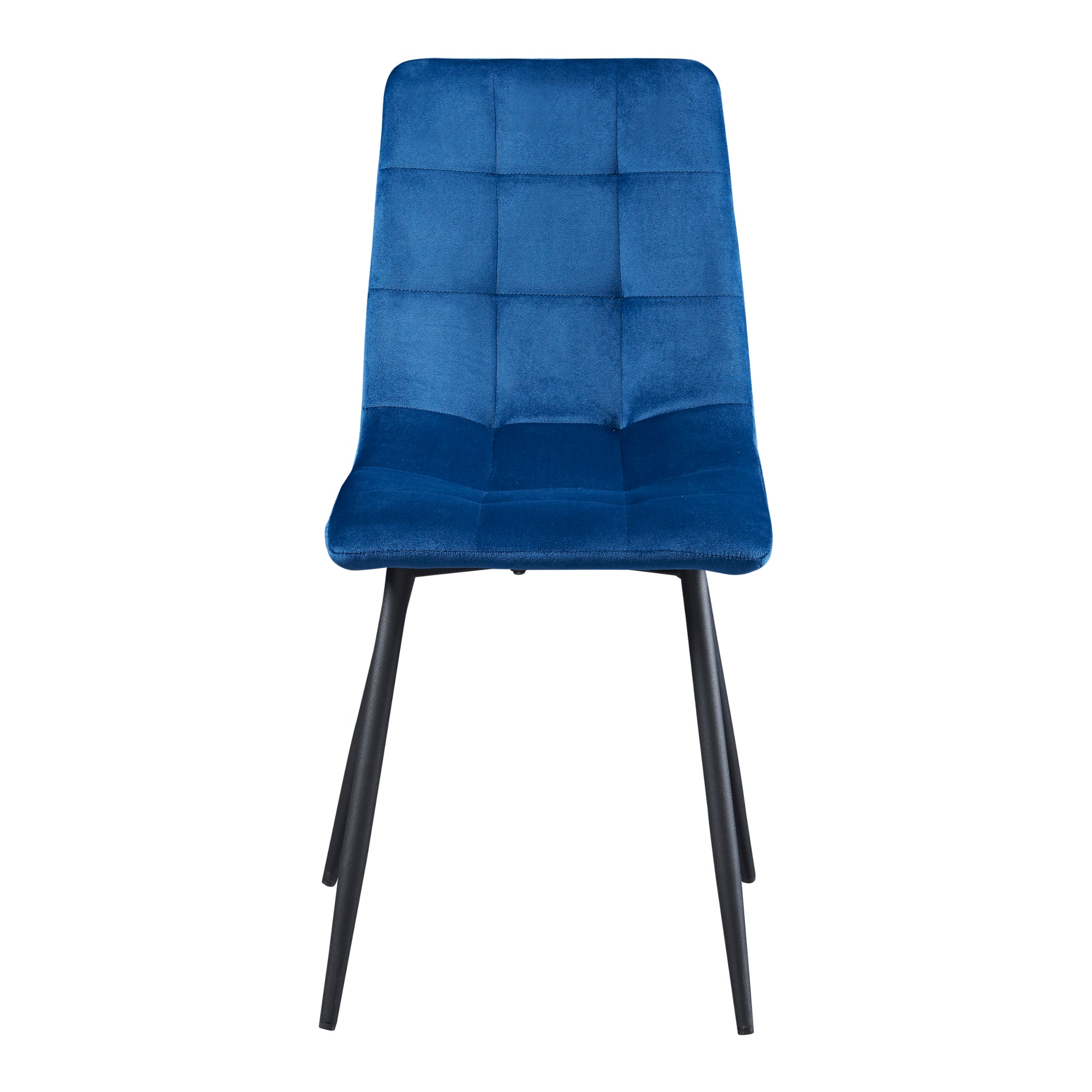 Set Lexnitz di 2 Sedie da Sala Pranzo Effetto Velluto Blu Scuro [en.casa]