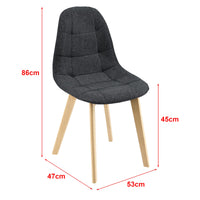 Set di 2 sedie per sala da pranzo 86 x 53 x 47 cm nere 03_0006737
