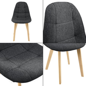 Set di 2 sedie per sala da pranzo 86 x 53 x 47 cm nere 03_0006737