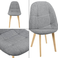 Set di 2 sedie per sala da pranzo 86 x 53 x 47 cm grigio chiaro 03_0006735