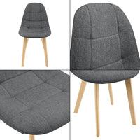 Set di 2 sedie per sala da pranzo 86 x 53 x 47 cm grigio scuro 03_0006736