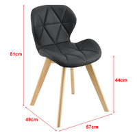 Set di 2 sedie da pranzo in ecopelle 81 x 57 x 49 cm nere 03_0006759