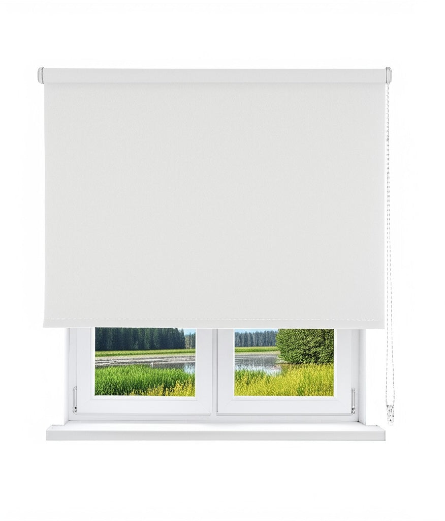 VIEWTEX Tenda a rullo opaca termica/oscurante  Bianco 105 X 190 cm - Made in Europe - 5 anni di garanzia