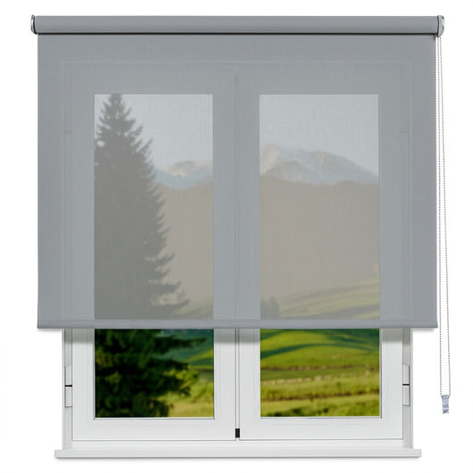 VIEWTEX Tenda a rullo Screen  10% Grado di apertura grigio perla 75 x 190 cm - Made in Europe - 5 anni di garanzia