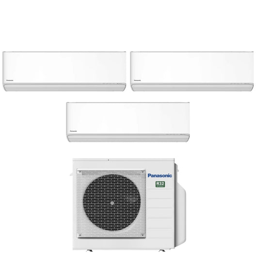 Condizionatore Trial Split Panasonic Etherea White 7+9+18 con CU-3Z52TBE R-32 Wi-Fi Integrato