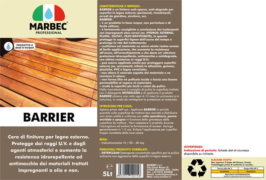 Cera per legno BARRIER   5LT