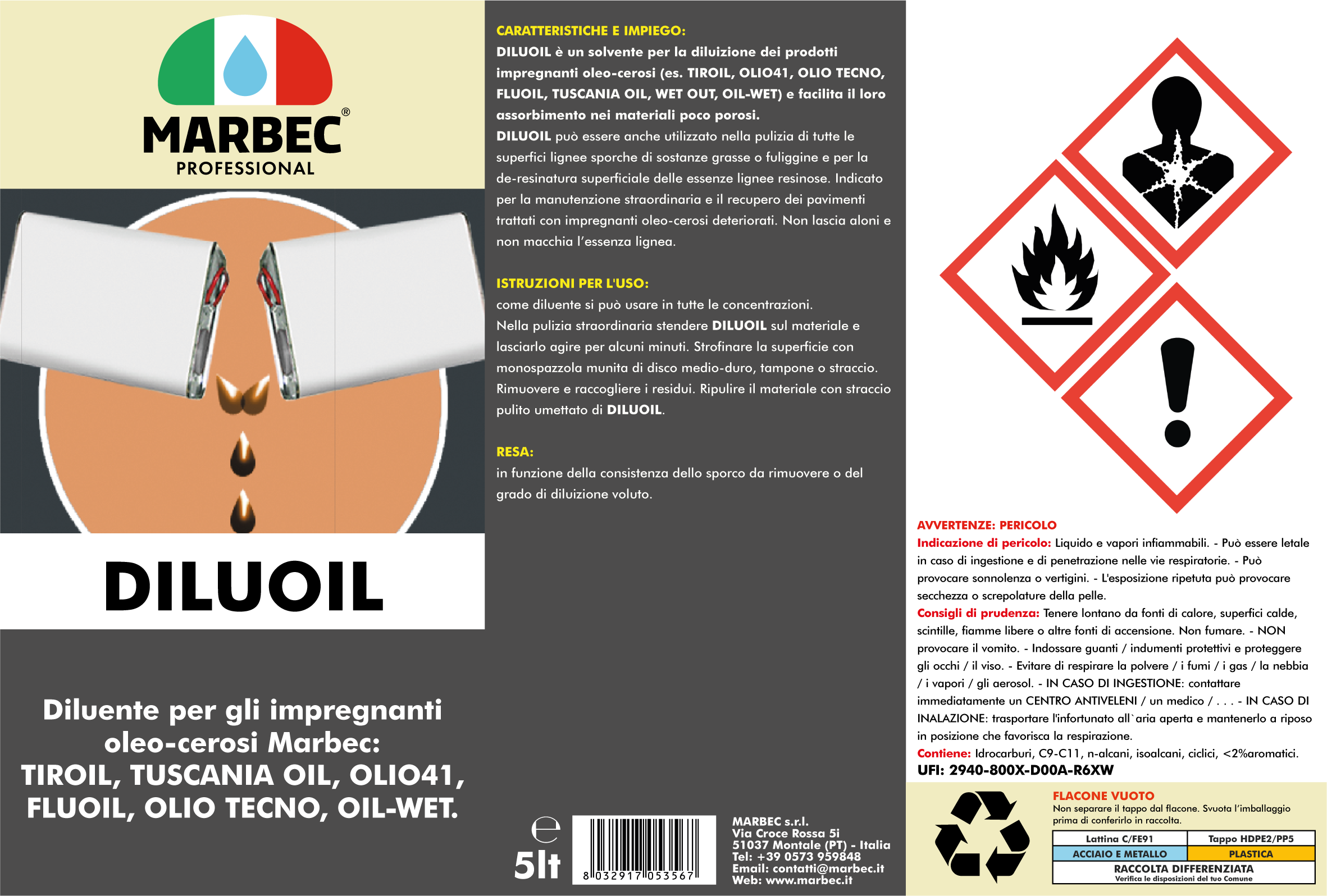 Diluente DILUOIL   5LTx4Pz