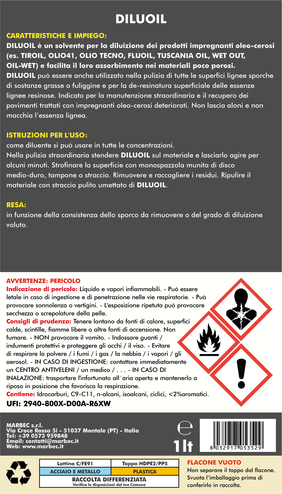 Diluente DILUOIL   1LTx6Pz