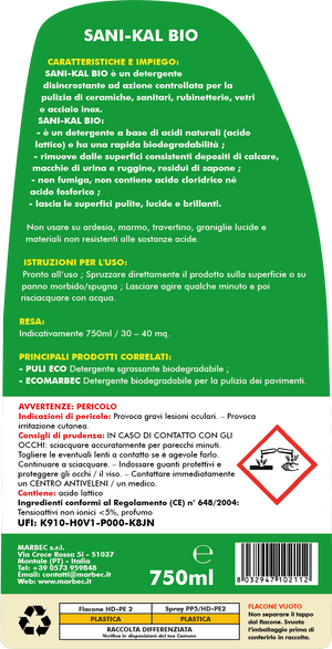 Anticalcare SANI-KAL BIO   750ML