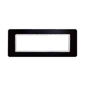 Ettroit Serie Starlight Placca in Vetro 506 7P Moduli Nera Compatibile Vimar Plana EV84602