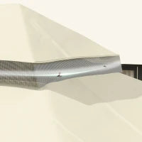 Copertura per Gazebo da Giardino 3x4 m a 2 Livelli in Tessuto Oxford 600D con Fori di Drenaggio, Bianco Crema