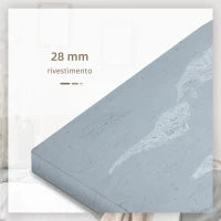 Stampa su Tela 120x90cm per Casa e Ufficio, Tela in Legno di Pino e Inchiostro in Resina Poliuretanica, Grigia e Bianca