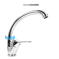 Miscelatore monoforo ottone per lavello cucina funny erogazione orientabile *** confezione 1