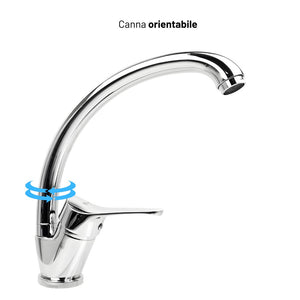 Miscelatore monoforo ottone per lavello cucina funny erogazione orientabile *** confezione 1