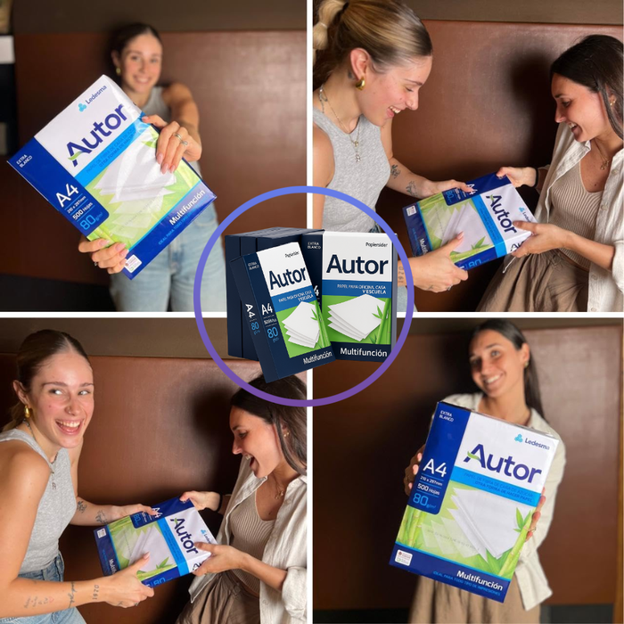 Confezione multipla carta ledesma autor a4 80 g/m² kit da 5 risme