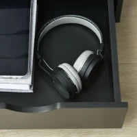 Cassettiera Ufficio con Ruote e 5 Cassetti 40x40x67 cm Nero