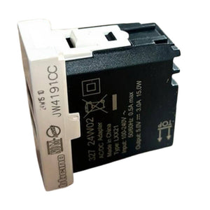 Caricatore usb bticino jw4191cc da incasso doppia porta c 15w bianco