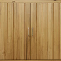 Armadio da Esterno in Legno Porta Attrezzi con 2 Porte e 2 Ripiani, 110x50x85 cm, Marrone