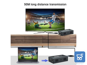 Extender HD RJ45 1080P 60Hz 50M estensione HD su Ethernet Cat6 Trasmettitore e Ricevitore Video HD