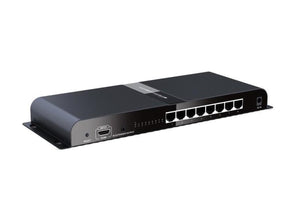 Extender Splitter HDMI 8 Vie con Controllo IR Trasmissione su Cavo Ethernet Cat.6/6a/7 Fino a 120 Metri con Alimentatore
