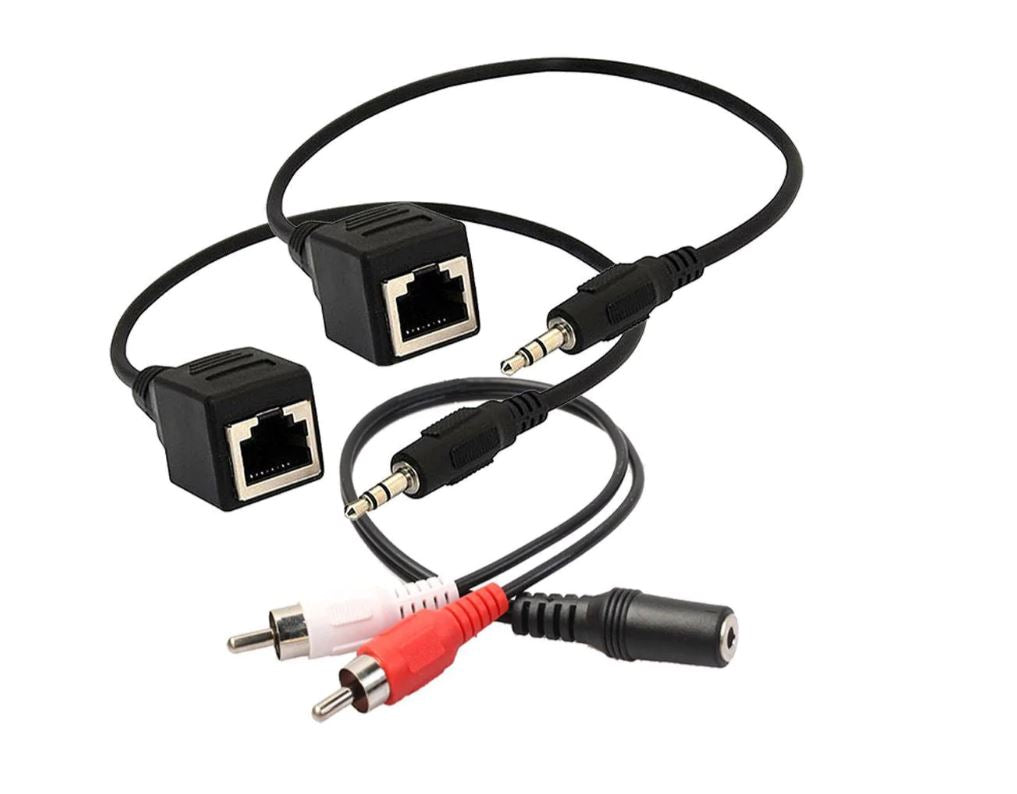 Extender audio su CAT5 da RCA a 3,5 mm Aux