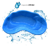 Laghetto da giardino nemi azzurro litri 270 da 180x100xh36