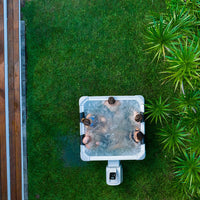 Vasca Idromassaggio da Esterno Spa Smontabile 160x160x65 cm 6 Persone Oslo Amber Pannello OLED