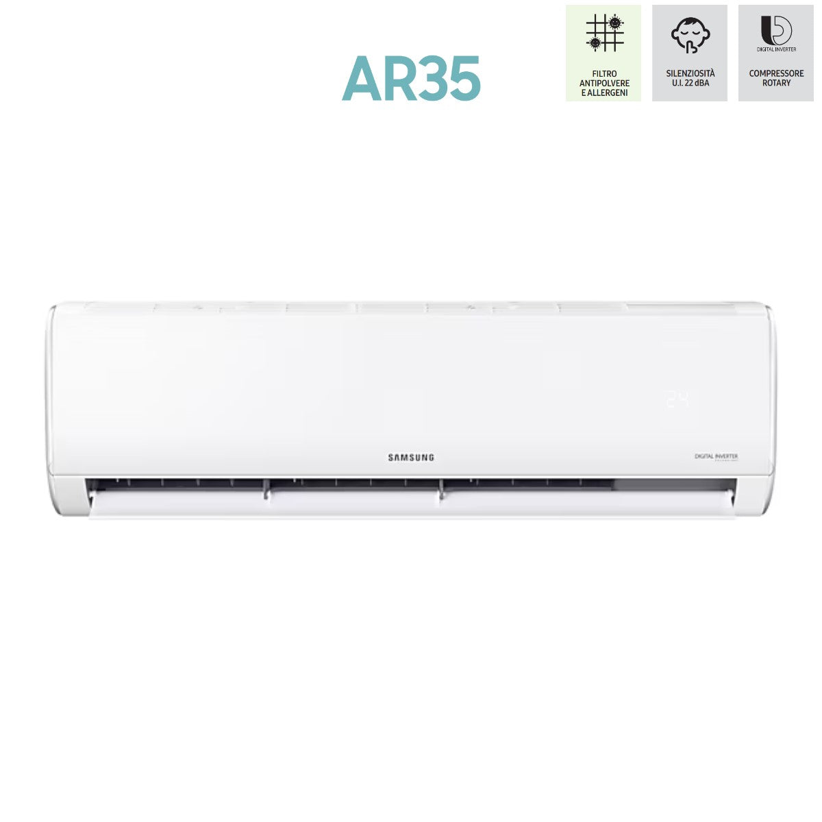 Climatizzatore Condizionatore Inverter Samsung Serie AR35 (Maldives) 12000 btu F-AR12ART R-32 AR12TXHQASI Classe A++/A